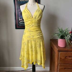 American Vintage Asymmetrical Yellow Dress